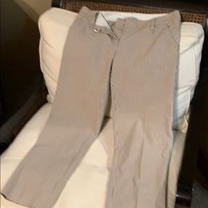 Khaki/white Capri pants
